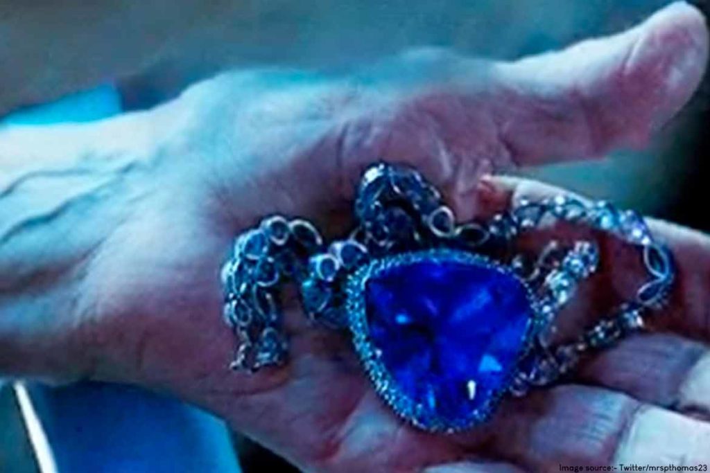 The HEART OF THE OCEAN Necklace which Rose throws away during the ending of Titanic